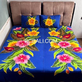 Special Offer Rayon Bedsheet Hand Painted Originally by Balinese Artisans